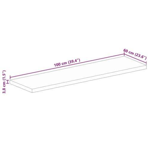 Stolna ploča 100x60x3,8 cm pravokutna masivno obnovljeno drvo - Obnovljeno drvo (višebojno) 100 x 60 cm 1 38 mm Cijena
