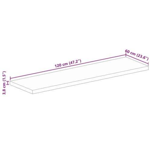 Stolna ploča 120x60x3,8 cm pravokutna masivno obnovljeno drvo - Obnovljeno drvo (višebojno) 120 x 60 cm 1 38 mm Cijena
