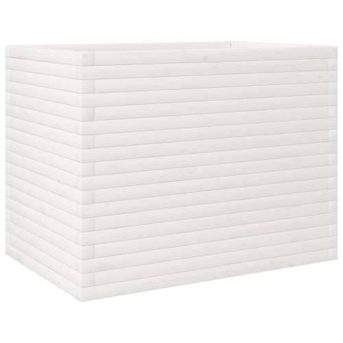 Vrtna sadilica bijela 90x60x68,5 cm od masivne borovine - Bijela 90 x 60 x 68.5 cm 1 Cijena