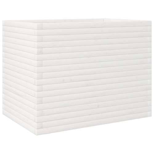 Vrtna sadilica bijela 90x60x68,5 cm od masivne borovine - Bijela 90 x 60 x 68.5 cm 1 Cijena