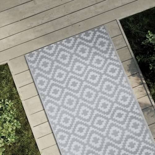 Vanjski tepih ARAKIL sivi 80x250 cm PP - Bijela i svijetlo siva 80 x 250 cm 1 Cijena