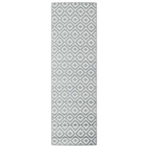 Vanjski tepih ARAKIL sivi 80x250 cm PP - Bijela i svijetlo siva 80 x 250 cm 1 Cijena