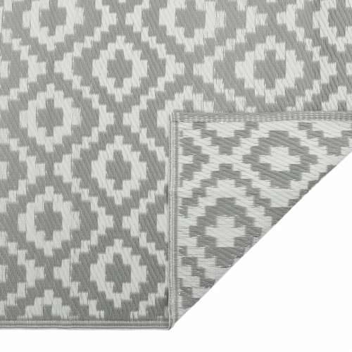 Vanjski tepih ARAKIL sivi 80x250 cm PP - Bijela i svijetlo siva 80 x 250 cm 1 Cijena