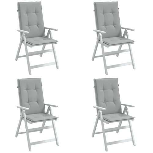 Jastuci za stolice 4 kom svjetlosivi 120 x 50 x 4 cm od tkanine - prošarana svjetlosiva 120 x 50 x 4 cm 4 Cijena