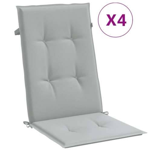 Jastuci za stolice 4 kom svjetlosivi 120 x 50 x 4 cm od tkanine - prošarana svjetlosiva 120 x 50 x 4 cm 4 Cijena