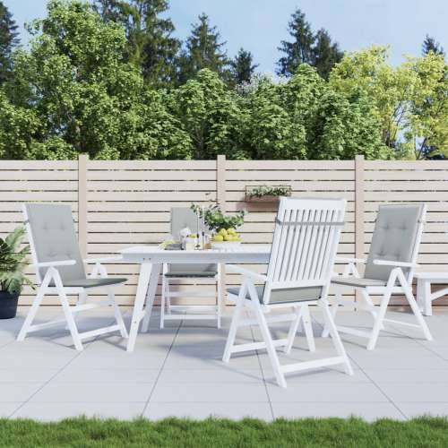 Jastuci za stolice 4 kom svjetlosivi 120 x 50 x 4 cm od tkanine - prošarana svjetlosiva 120 x 50 x 4 cm 4 Cijena