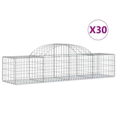 Lučne gabionske košare 30 kom 200x50x40/60 cm pocinčano željezo - 200 x 50 x 40/60 cm 30 Cijena