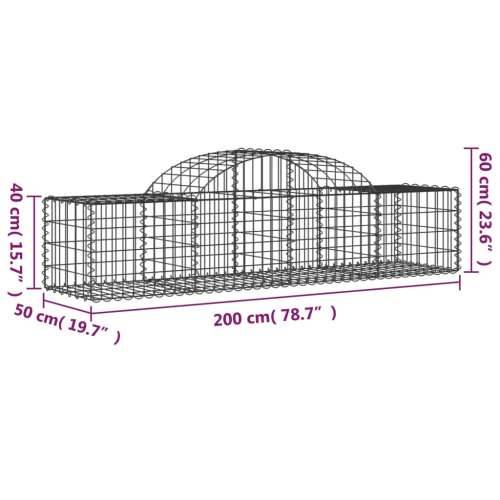 Lučne gabionske košare 30 kom 200x50x40/60 cm pocinčano željezo - 200 x 50 x 40/60 cm 30 Cijena