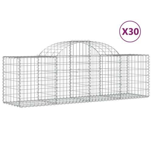 Lučne gabionske košare 30 kom 200x50x60/80 cm pocinčano željezo - 200 x 50 x 60/80 cm 30 Cijena