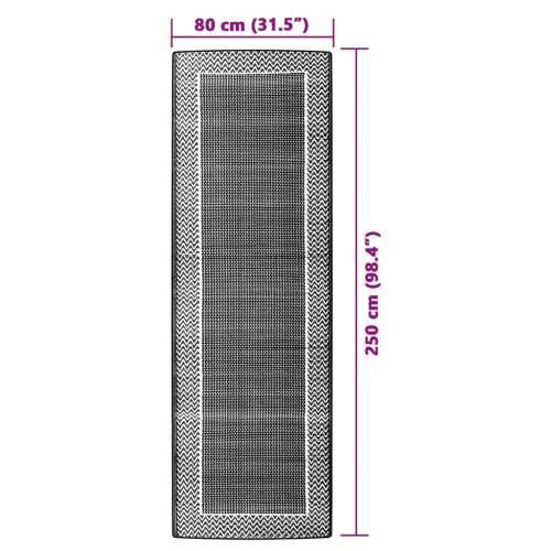 Vanjski tepih ARAKIL zeleni 80 x 250 cm PP - Zelena i bijela 80 x 250 cm 1 Cijena
