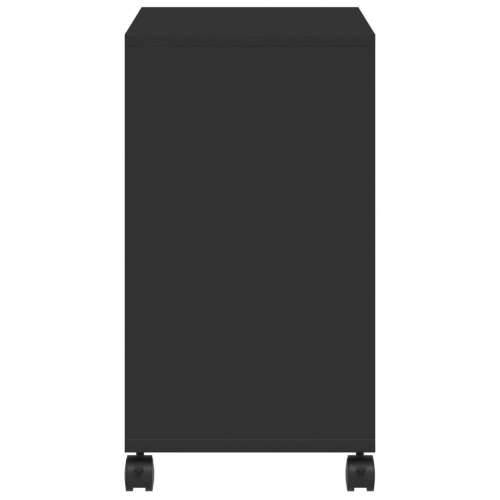 Bočni stolić s kotačima crni 50x30x55 cm konstruirano drvo - Crna 1 Cijena