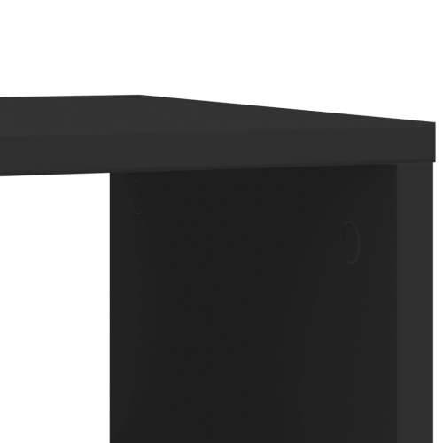 Bočni stolić s kotačima crni 50x30x55 cm konstruirano drvo - Crna 1 Cijena