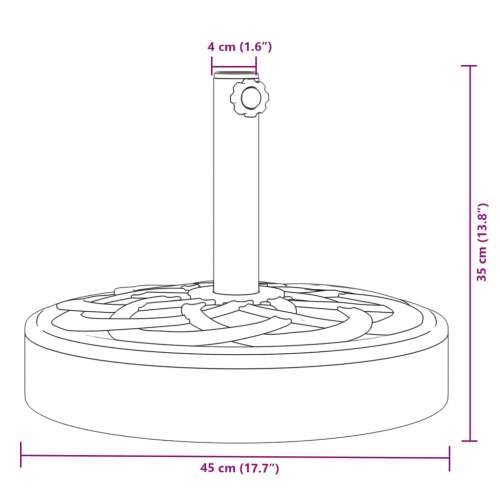 Baza suncobrana za stupove Ø 38/48 mm 25 kg okrugla - 1 25 kg Cijena
