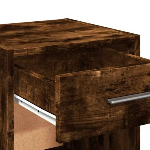 Noćni ormarić boja hrasta 35x34x65 cm od konstruiranog drva - Dimljeni hrast 1 Cijena