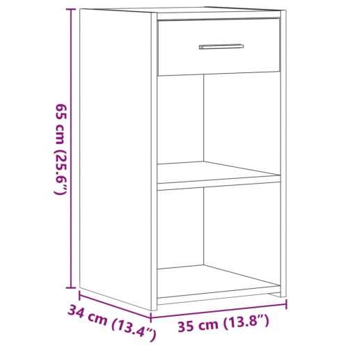 Noćni ormarić boja hrasta 35x34x65 cm od konstruiranog drva - Dimljeni hrast 1 Cijena