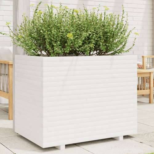 Vrtna sadilica bijela 90x60x72,5 cm od masivne borovine - Bijela 90 x 60 x 72.5 cm 1 Cijena