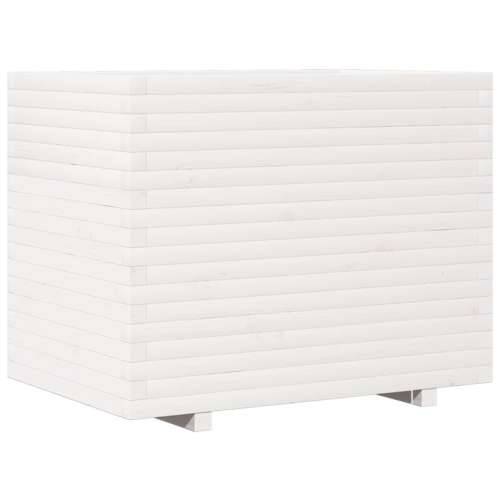 Vrtna sadilica bijela 90x60x72,5 cm od masivne borovine - Bijela 90 x 60 x 72.5 cm 1 Cijena