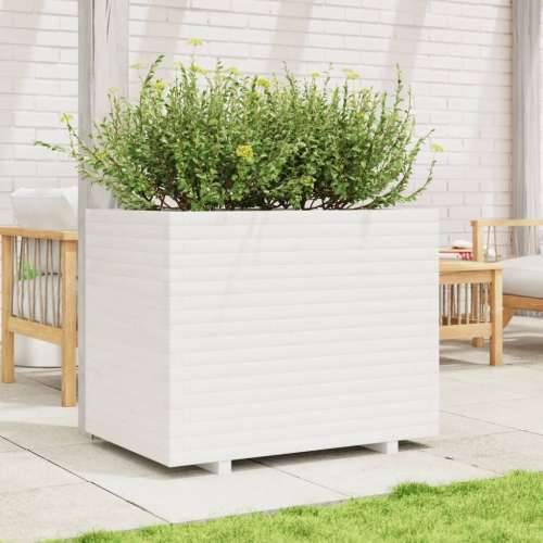 Vrtna sadilica bijela 90x60x72,5 cm od masivne borovine - Bijela 90 x 60 x 72.5 cm 1 Cijena