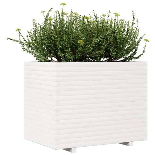 Vrtna sadilica bijela 90x60x72,5 cm od masivne borovine - Bijela 90 x 60 x 72.5 cm 1 Cijena