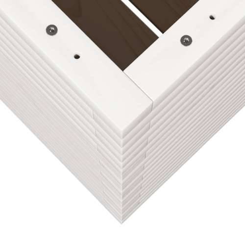 Vrtna sadilica bijela 90x60x72,5 cm od masivne borovine - Bijela 90 x 60 x 72.5 cm 1 Cijena