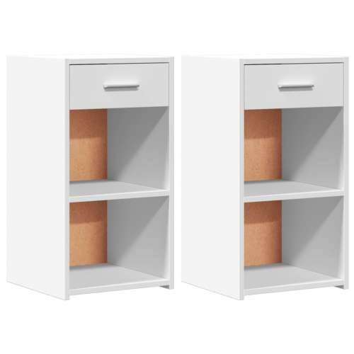 Noćni ormarići 2 kom bijeli 35x34x65 cm konstruirano drvo - Bijela 2 Cijena