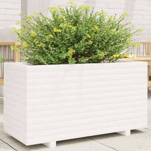 Vrtna sadilica bijela 90x40x49,5 cm od masivne borovine - Bijela 90 x 40 x 49.5 cm 1 Cijena