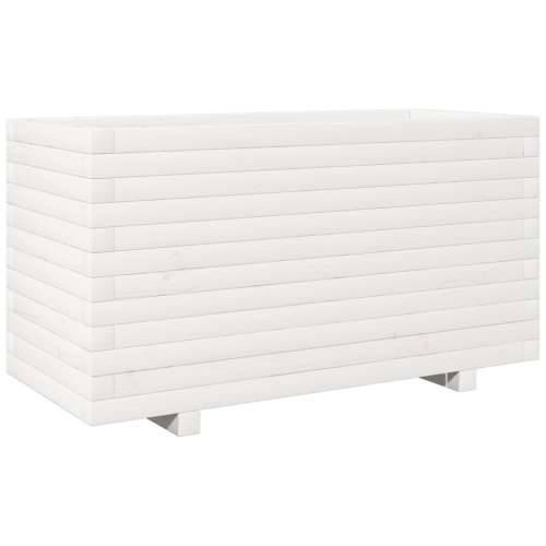 Vrtna sadilica bijela 90x40x49,5 cm od masivne borovine - Bijela 90 x 40 x 49.5 cm 1 Cijena