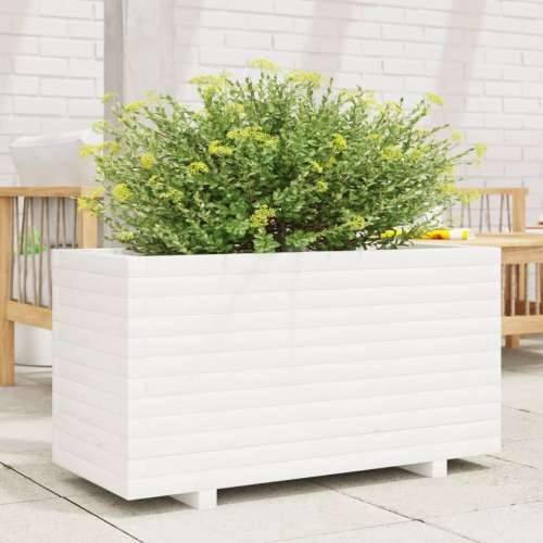 Vrtna sadilica bijela 90x40x49,5 cm od masivne borovine - Bijela 90 x 40 x 49.5 cm 1 Cijena