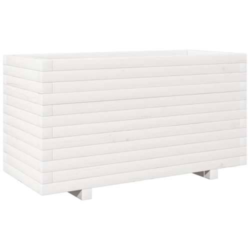 Vrtna sadilica bijela 90x40x49,5 cm od masivne borovine - Bijela 90 x 40 x 49.5 cm 1 Cijena