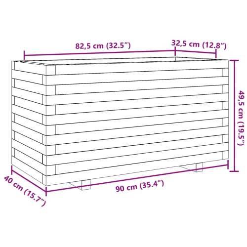 Vrtna sadilica bijela 90x40x49,5 cm od masivne borovine - Bijela 90 x 40 x 49.5 cm 1 Cijena