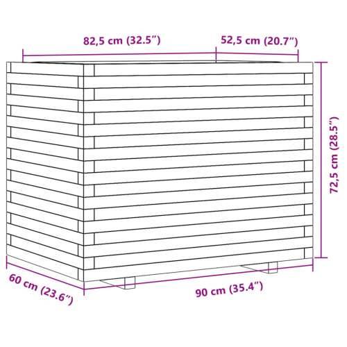 Vrtna sadilica voštano smeđe boje 90x60x72,5 cm od borovine - Voštano smeđa 90 x 60 x 72.5 cm 1 Cijena