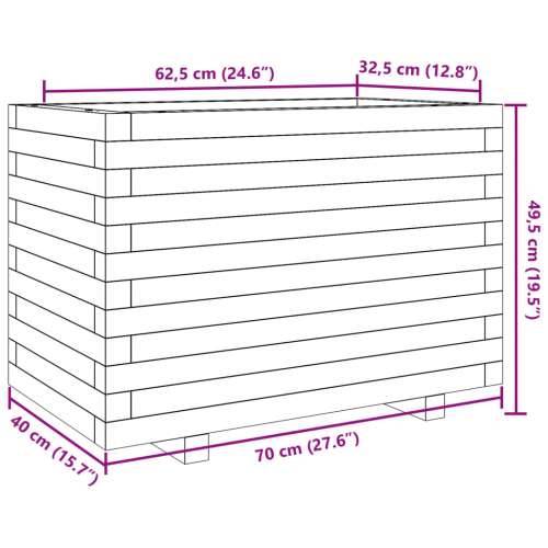Vrtna sadilica voštano smeđe boje 70x40x49,5 cm od borovine - Voštano smeđa 70 x 40 x 49.5 cm 1 Cijena