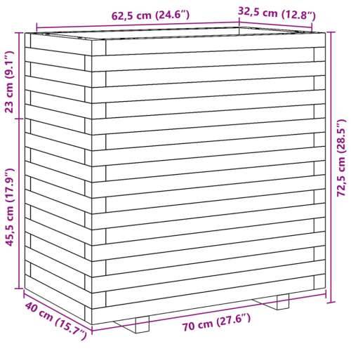 Vrtna sadilica voštano smeđe boje 70x40x72,5 cm od borovine - Voštano smeđa 70 x 40 x 72.5 cm 1 Cijena