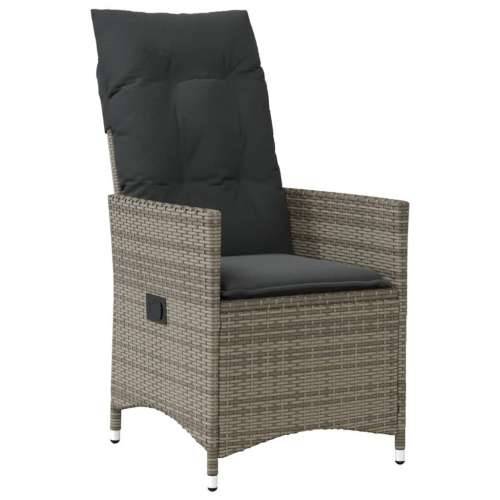 Vrtna garnitura - 5-dijelni vrtni blagovaonski set sivi od poliratana - 90 x 90 x 75 cm Bez naslona za noge 4 Cijena