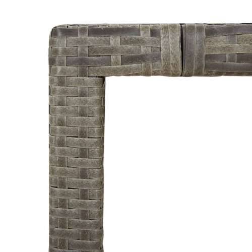 Vrtna garnitura - 5-dijelni vrtni blagovaonski set sivi od poliratana - 90 x 90 x 75 cm Bez naslona za noge 4 Cijena