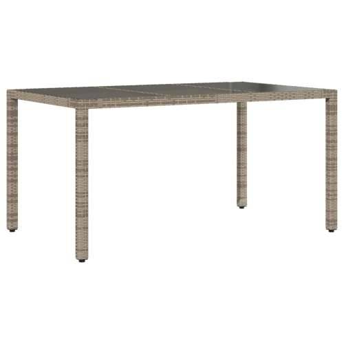 Vrtna garnitura - 5-dijelni vrtni blagovaonski set sivi od poliratana - 150 x 90 x 75 cm Bez naslona za noge 4 Cijena