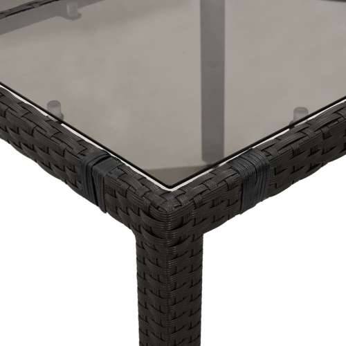 Vrtna garnitura - 4-dijelni vrtni blagovaonski set s jastucima od poliratana crni 90 x 90 x 75 cm bez podignute noge 4 Cijena