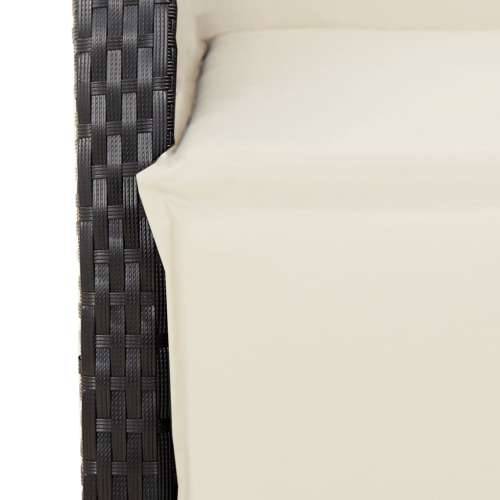 Vrtna garnitura - 5-dijelni vrtni blagovaonski set s jastucima od poliratana crni - 90 x 90 x 75 cm pe rattan 4 Cijena