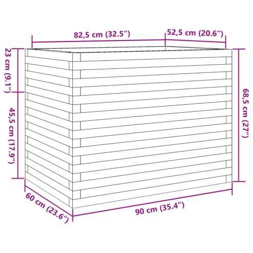 Vrtna sadilica voštano smeđe boje 90 x 60 x 68,5 cm od borovine - Voštano smeđa 90 x 60 x 68.5 cm 1 Cijena