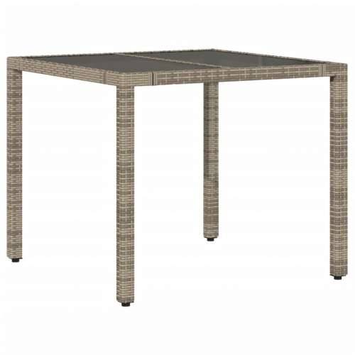 3-dijelni bistro set od poliratana s jastucima sivi - 90 x 90 x 75 cm Bez naslona za noge 2 Cijena