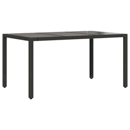 Vrtna garnitura - 5-dijelni vrtni blagovaonski set s jastucima od poliratana crni - 150 x 90 x 75 cm pe rattan and glass 4 Cijena