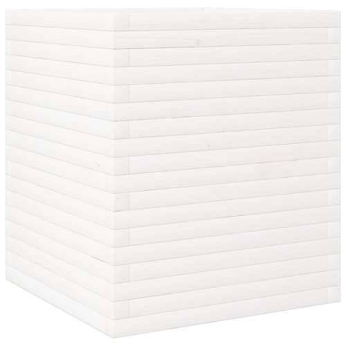 Vrtna sadilica bijela 60x60x68,5 cm od masivne borovine - Bijela 60 x 60 x 68.5 cm 1 Cijena