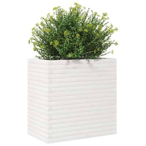 Vrtna sadilica bijela 70x40x68,5 cm od masivne borovine - Bijela 70 x 40 x 68.5 cm 1 Cijena