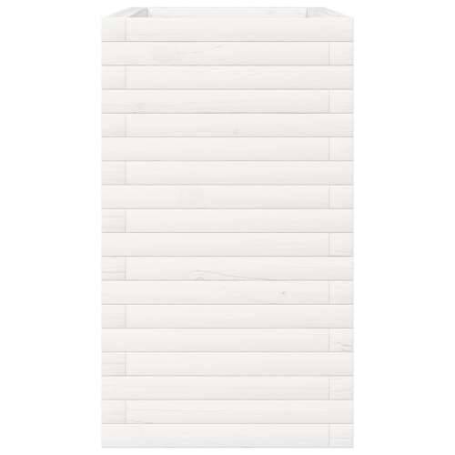 Vrtna sadilica bijela 70x40x68,5 cm od masivne borovine - Bijela 70 x 40 x 68.5 cm 1 Cijena