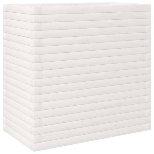 Vrtna sadilica bijela 70x40x68,5 cm od masivne borovine - Bijela 70 x 40 x 68.5 cm 1 Cijena