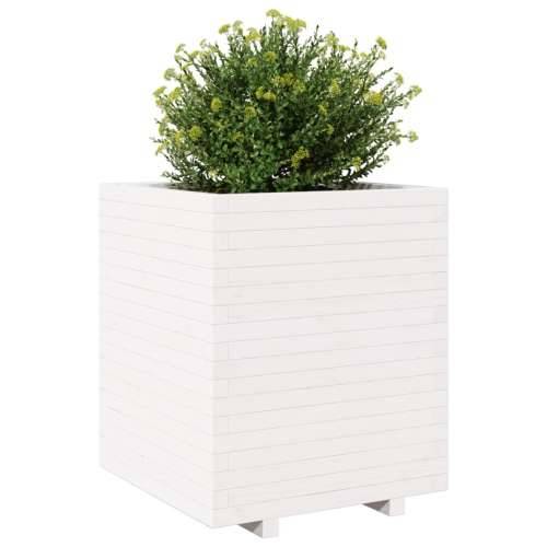 Vrtna sadilica bijela 60x60x72,5 cm od masivne borovine - Bijela 60 x 60 x 72.5 cm 1 Cijena