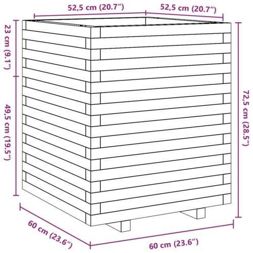 Vrtna sadilica bijela 60x60x72,5 cm od masivne borovine - Bijela 60 x 60 x 72.5 cm 1 Cijena