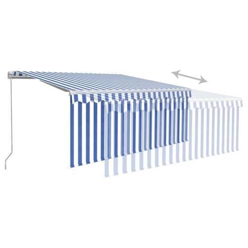 Tenda na ručno uvlačenje s roletom 3,5 x 2,5 m plavo-bijela   - Plava i bijela 3.5 x 2.5 m 1 Cijena