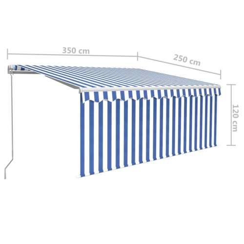 Tenda na ručno uvlačenje s roletom 3,5 x 2,5 m plavo-bijela   - Plava i bijela 3.5 x 2.5 m 1 Cijena