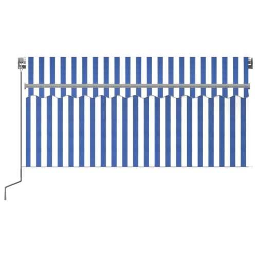 Tenda na ručno uvlačenje s roletom LED 3,5 x 2,5 m plavo-bijela - Plava i bijela 3.5 x 2.5 m 1 Cijena